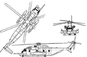 3view of MH-53J MH-53J三面图