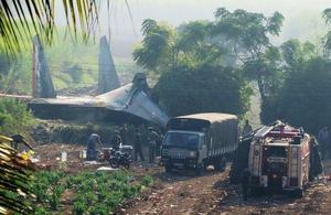 印度空军苏-30MKI战机坠毁现场