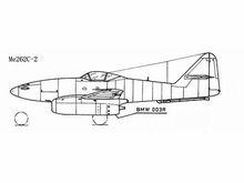 Me 262C-2 侧视图