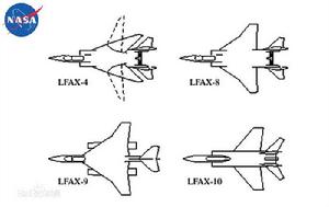 F-X计划中NASA提出的4种战斗机气动布局方案