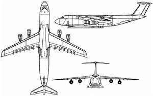 C-5运输机 三视图